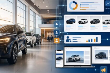 Dealership marketing dashboard showing inventory-driven digital advertising